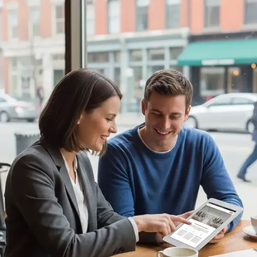 A professional reviews a project on a tablet, showing dedicated support.